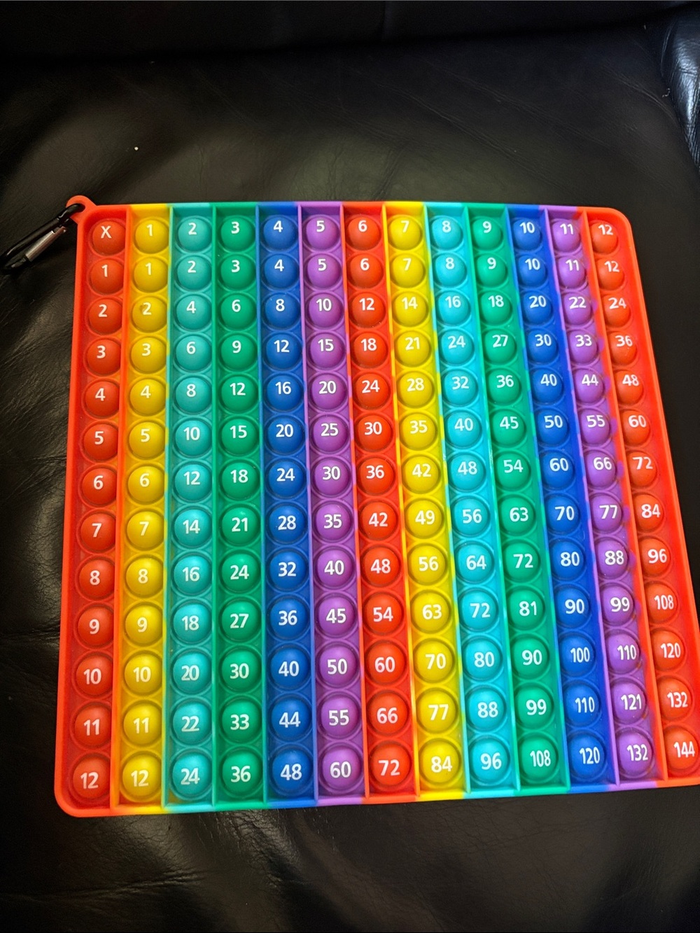 Rainbow Numbered Silicone Pop-It Fidget Toy